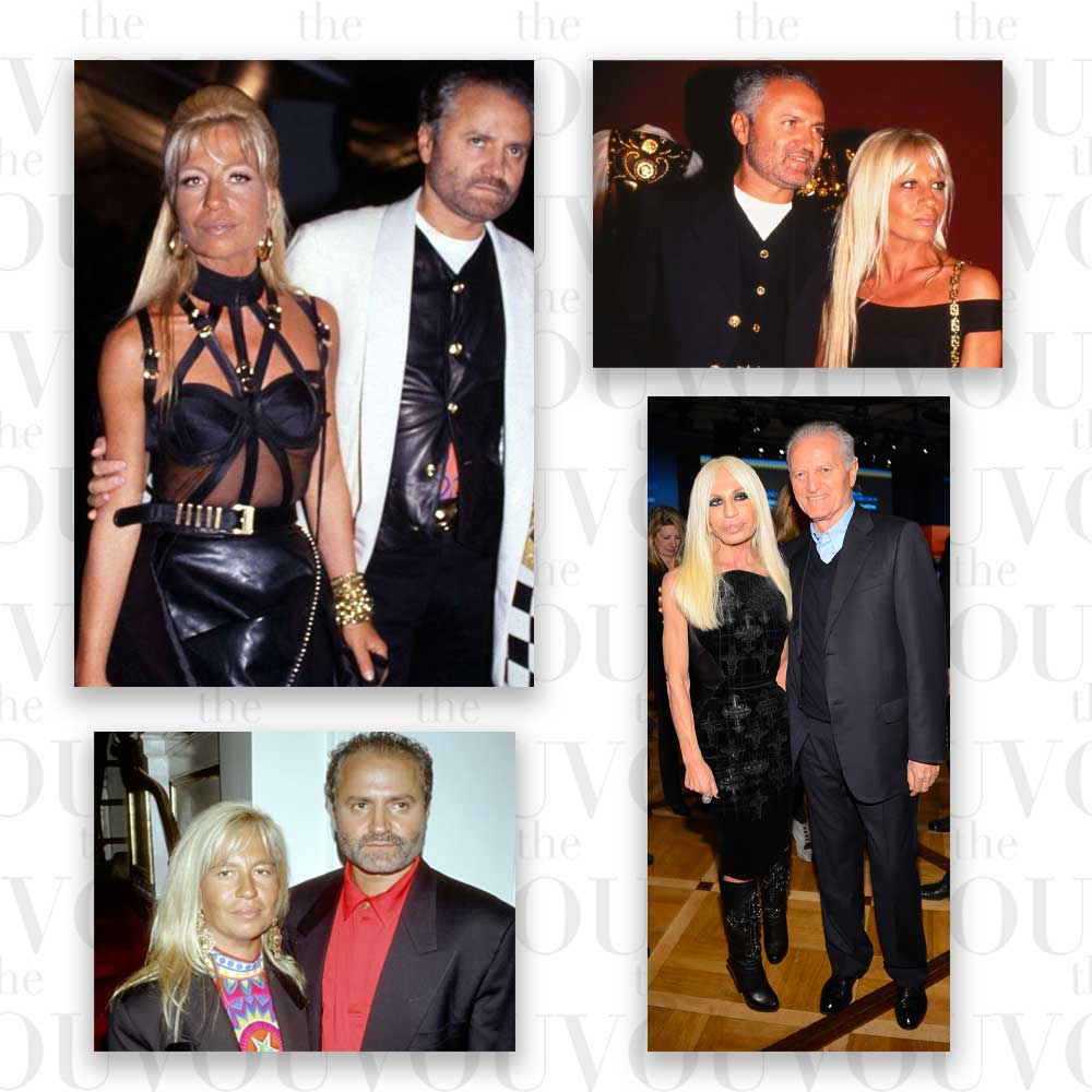 Fashion Designer Donatella Versace with her brother Gianni Versace
